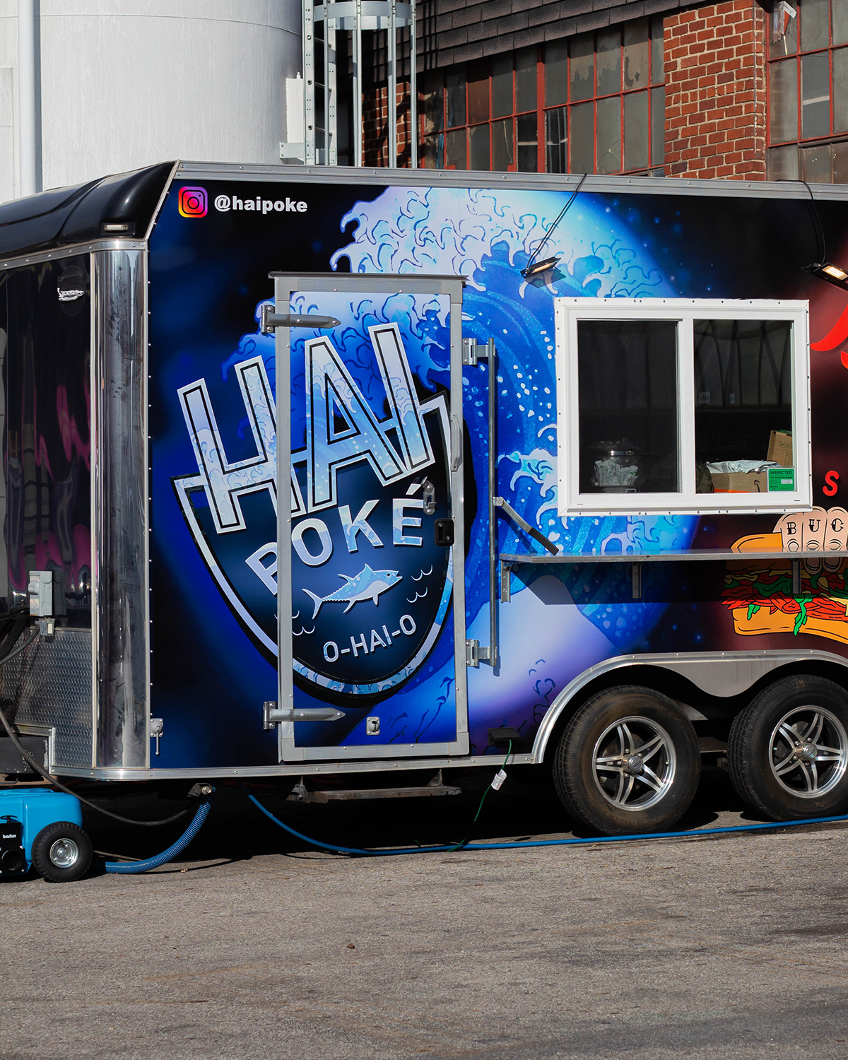 Hai Poke food trailer at Land Grant Brewing